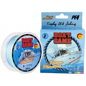Шнур Power Phantom Boat, 300m, мультиколор #10 0,52мм, 54.8кг