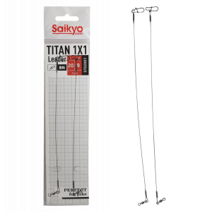 Поводок Saikyo Titan 1x1 STO2009, 9кг/20см, 2шт Поводок Saikyo Titan 1x1 STO2009, 9кг/20см, 2шт
