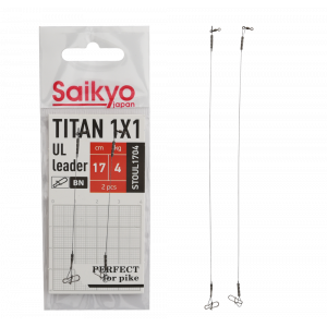 Поводок Saikyo Titan 1x1 UL STOUL1704, 4кг/17см, 2шт