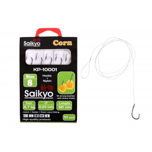 Крючки Saikyo KP-10001 Corn BN №8 (10шт) c повод. Крючки Saikyo KP-10001 Corn BN №8 (10шт) c повод.